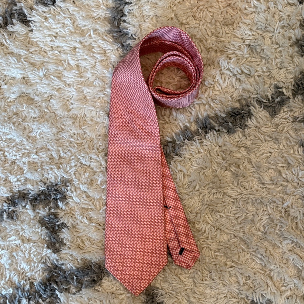 Ben Silver Cravate Basketweave Silk Tie